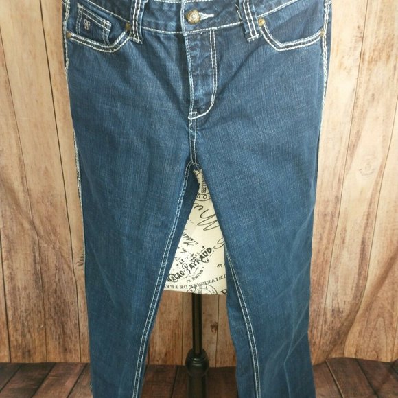 Cowgirl up jeans 31/32 embroidered pockets - Picture 1 of 3